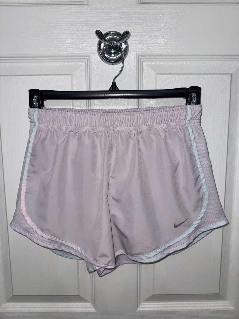 Nike Women's Light Purple Running Shorts with Ombré Trim